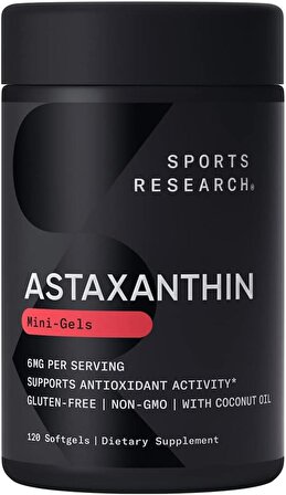 Sports Research Astaxanthin 6 mg 120 Kapsül
