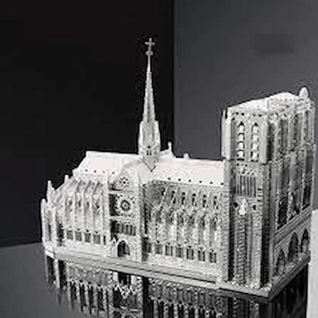NOTRE DAME PARİS 3D Metal Maket Bulmaca Puzzle modeli kitleri DIY 14+ Yaş 117+ parça