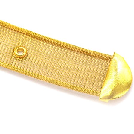 FerizZ Altın Kaplama Hasır Çiçekli Modelli İşlemeli Kemer KMR-106