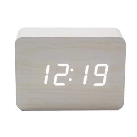 Dijital Çalar Saat Wooden Clock HY009