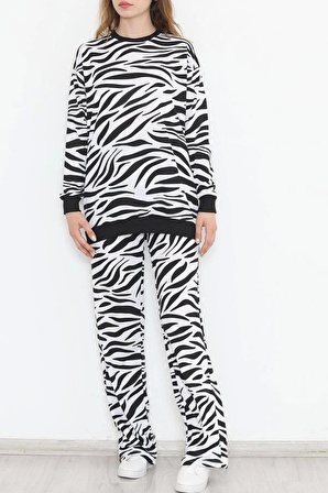 İki İplik Desenli Sweat Zebra