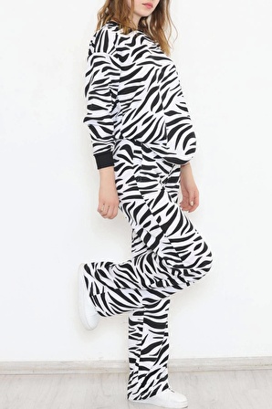 İki İplik Desenli Sweat Zebra