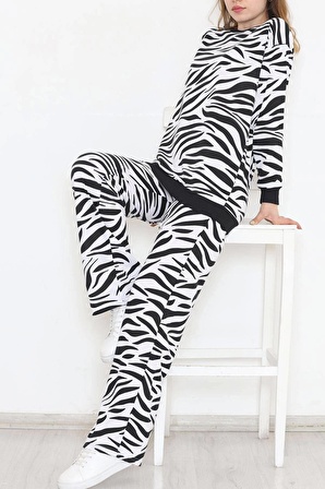 İki İplik Desenli Sweat Zebra