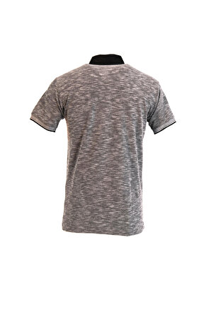 Yaka Düz Erkek  T-shirt 568-Kot ANTRASİT