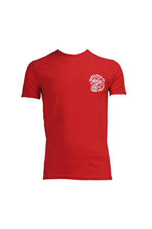 Track Field Championship Baskı Trender  Erkek T-Shirt KIRMIZI