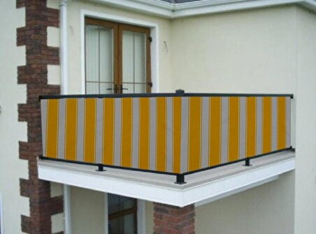 Ceylan Home Balkon Demiri Perdesi Bağcıklı Her Ölçüde Özel Dikim Sarı