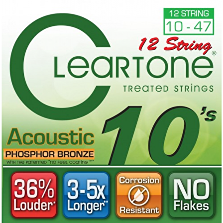 CLEARTONE 7410-12 Phosphor Bronze  Akustik Gitar Teli
