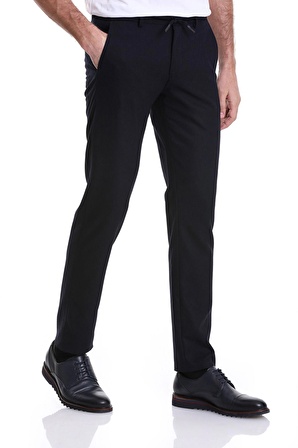 Lacivert Dinamik Fit Düz Yandan Cepli Jogger Pantolon | 46