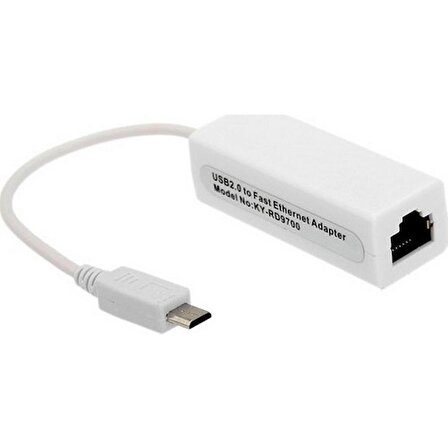 Micro USB To Ethernet Çevirici Dönüştürücü Adaptör