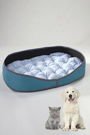 Bundera Suzi Tüy - Leke Tutmaz Mavi Küçük Irk Köpek Yatağı