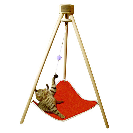 Bundera Piramit Minder Kırmızı Küçük Irk Köpek Yatağı