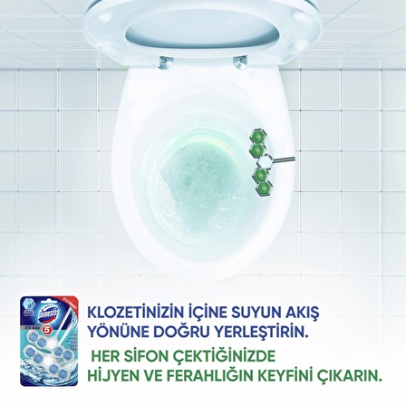 Domestos Wc Blok Tuvalet Bloğu Okyanus Ferahlığı 5'li Güç 2 x 55 G