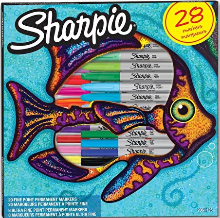 Sharpie Permanent Markör Fine 28 li Set Balık