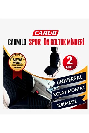 CARUB Carmild Spor Ön Koltuk Minderi 2li Set Siyah Renk