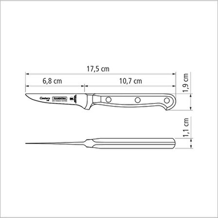 Tramontina Century Soyma Bıçağı 8 cm