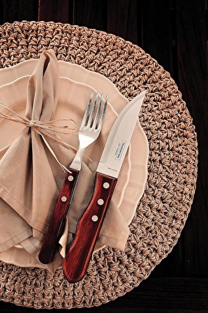 Tramontina Polywood Biftek-Steak Çatalı Jumbo 13cm