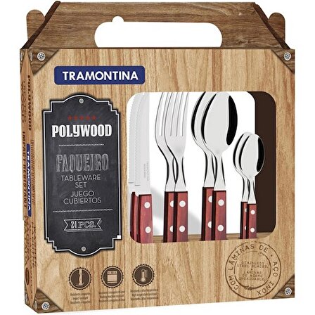 Tramontina Churrasco 21199/905 Çatal, Kaşık, Biftek-Steak Bıçağı Seti (24lü Kutu)​