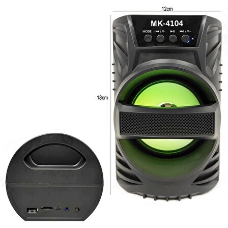 Polaxtor MK-4104 Kablosuz Taşınabilir Işıklı Müzik Kutusu 