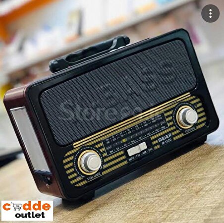 Nikula Star Bluetooth Şarjlı Nostaljik Antika Radyo Müzik Çalar Işıldak Usb Tf Aux 4618 RDL-4618