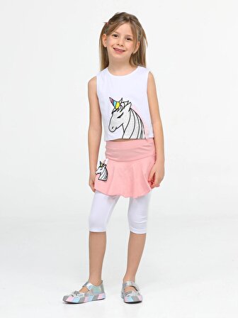 Unicorn Tayt+ T-shirt Kız Çocuk Takım