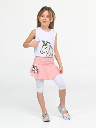 Unicorn Tayt+ T-shirt Kız Çocuk Takım