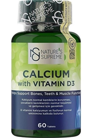 Nature's Supreme Calcium With Vitamin D3 60 Tablet