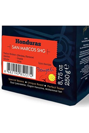 Moliendo Honduras San Marcos Shg Yöresel Kahve ( Çekirdek Kahve ) 250 G.