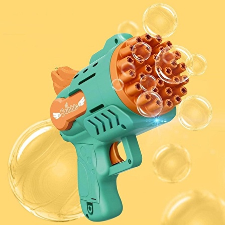 1 PCS VIP BLUE BUBBLES GUN 29 DELİKLİ ÇOKLU KÖPÜK ATAN TABANCA MAVİ KÖPÜK TABANCASI 2SOLİSYON HEDİYE