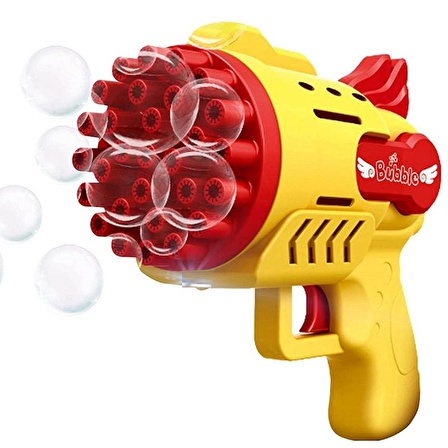 3 ADET MAVİ SARI PEMBE KÖPÜK TABANCASI 29 DELİKLİ ÇOKLU KÖPÜK ATAN TABANCA  6 SOLİSYONLU BUBBLES GUN