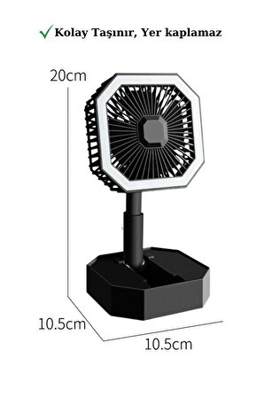 Masa Üstü Usb Fan Soğutucu Vantilatör Klima Usb Girişli Led Lambalı Serinletici Fan Mini Vantilatör Fan