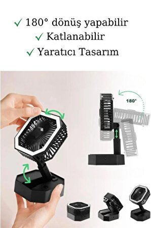 Masa Üstü Usb Fan Soğutucu Vantilatör Klima Usb Girişli Led Lambalı Serinletici Fan Mini Vantilatör Fan