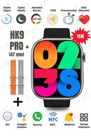 Bakeey HK9 Pro Plus Gri - Siyah Akıllı Saat
