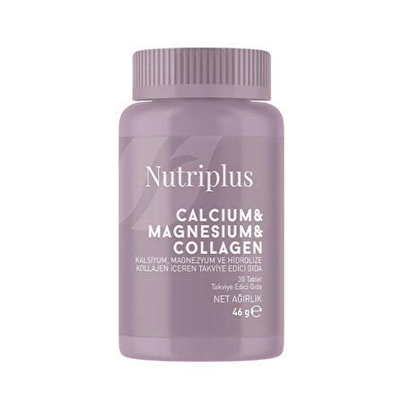 Nutriplus calsium magnesıum colagen 30 tablet
