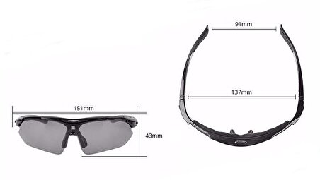 Gözlük 5 Camlı UV 400 Polarize Numaralı Cam Takılabilen Beyaz Çerçeve