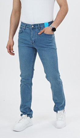 Erkek Koton Kumaş Likralı Regular Fit Kışlık Pantolon Jean