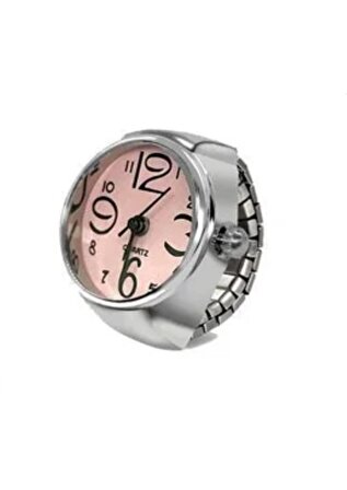 Saat Yüzük Çelik - Yaylı Parmak Kordonlu Yüzük Saat