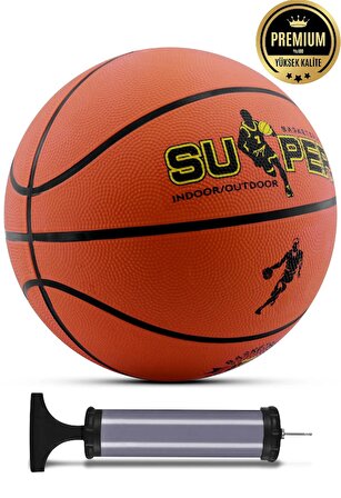 Basketbol Topu Orijinal iç Dış Mekan Pompa Hediyeli 7 Numara Turuncu