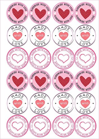 Love Heart Sticker - Kalp Sticker - Love Sticker - Paketleme Sticker - Notebook Sticker - 