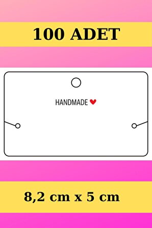 Handmade - 100 Adet Bileklik & Kolye Kartı - Takı Kartı - Paketleme Kartı - Bujiteri Kartı