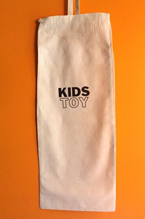Kids Toy Keten Büzgü Ağızlı Oyuncak Torbası 20x50 cm