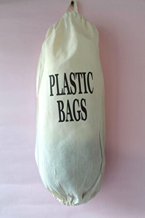 Çift Lastikli  Naturel Keten Plastic Bags Baskılı Poşetlik