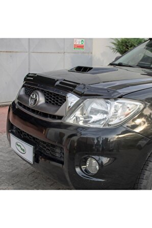 Toyota Hilux Ön Kaput Koruma Rüzgarlığı 3mm Akrilik (Abs) Parlak Siyah Deflektör 2006-2012