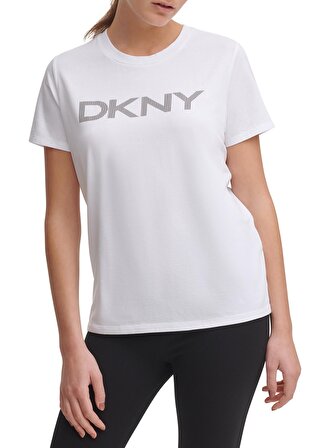 Dkny Jeans Bisiklet Yaka Beyaz Kadın T-Shirt DP1T6749-WHT