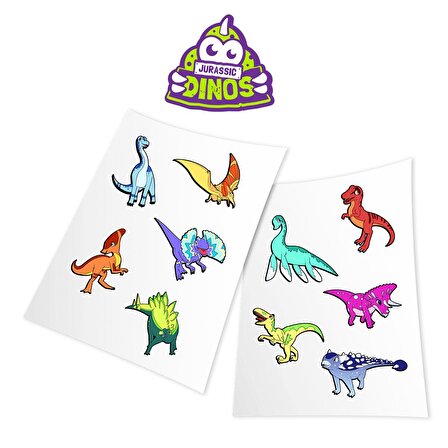 HoloToyz Sticker Jurassic Dinos AR Uyumlu Etiket