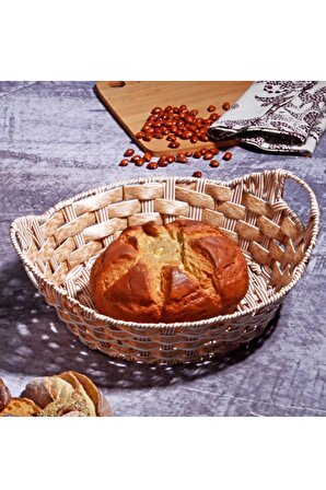 Rattan Ekmeklik Ekmek Sepeti Yuvarlak 30cm