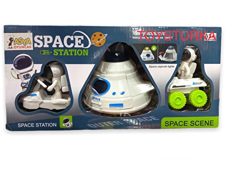 Uzay İstasyonu Seti 3 Lü Oyuncak Uzay Seti