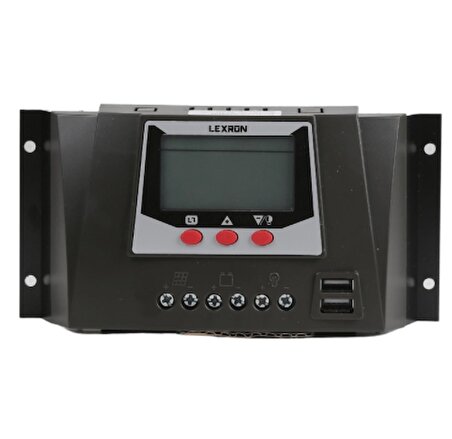 Lexron 40A 12/24V LCD Pwm Şarj Kontrol Cihazı