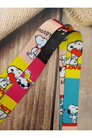 Snoopy Kart Askısı Yaka Kartı Boyun Askı Ipi Telefon Askısı