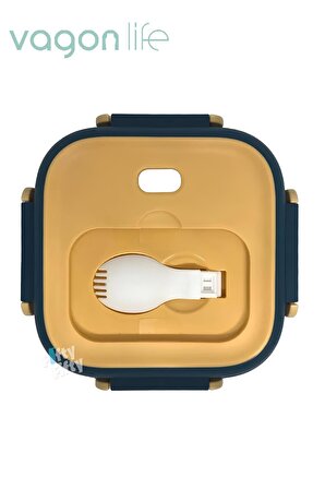 Vagonlife Bento Lunch Box Ofis-Okul İçin Yeni Nesil Sefer Tası Tek Kat -Paslanmaz Çelik 