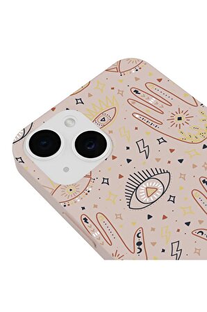 iPhone 13 Silikon Özel Tasarım Çita Hayvanlı Lila Renkli Telefon Kılıfı
